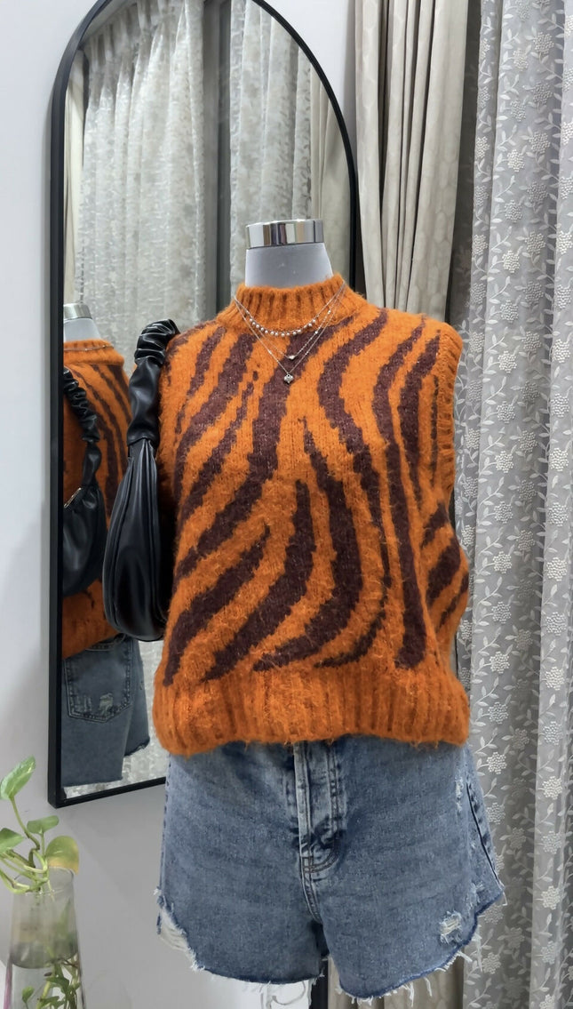 Limited Edition ZARA Tiger Stripes Sweater Vest