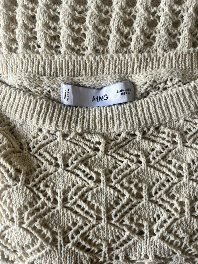 Limited Edition Imported MANGO Openwork Panel Sweater