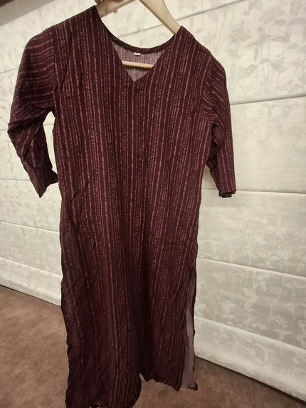 Purple Cotton Blend Kurti