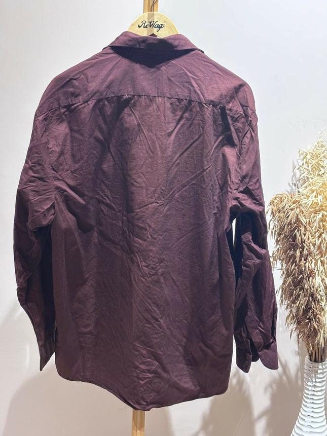 Men's Casual Brown Shirt - 4 XL Size