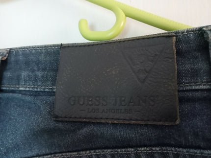 Women's Vintage skinny straight leg dark blue jeans - XS Size