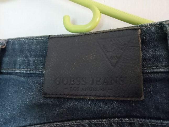 Women's Vintage skinny straight leg dark blue jeans - XS Size