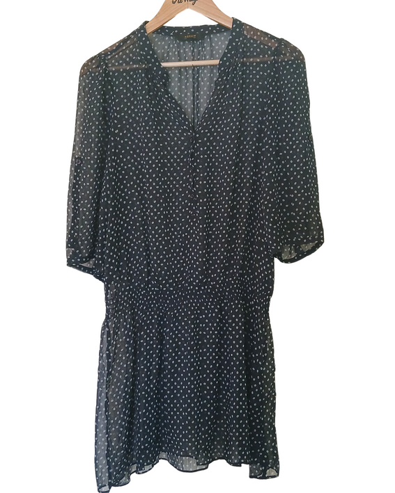 ADSUM Women' Navy Blue Mid Dress - L Size
