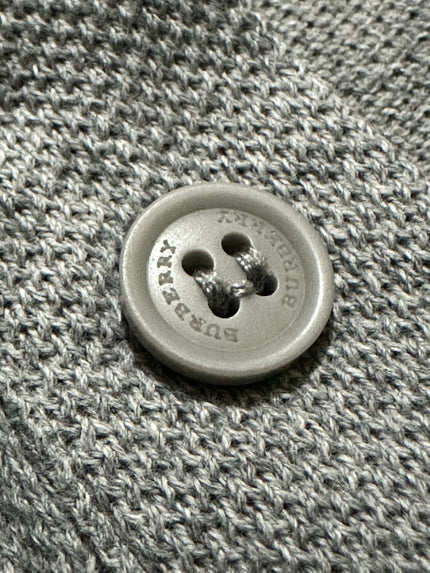 Authentic Burberry Men's Grey Polo Shirt Size S
