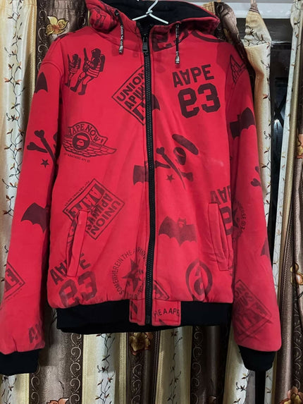 Men's Casual Red Jacket - XL Size