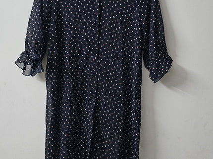 XIOMI Women's Polka Dotted Navy Blue Dress - M Size