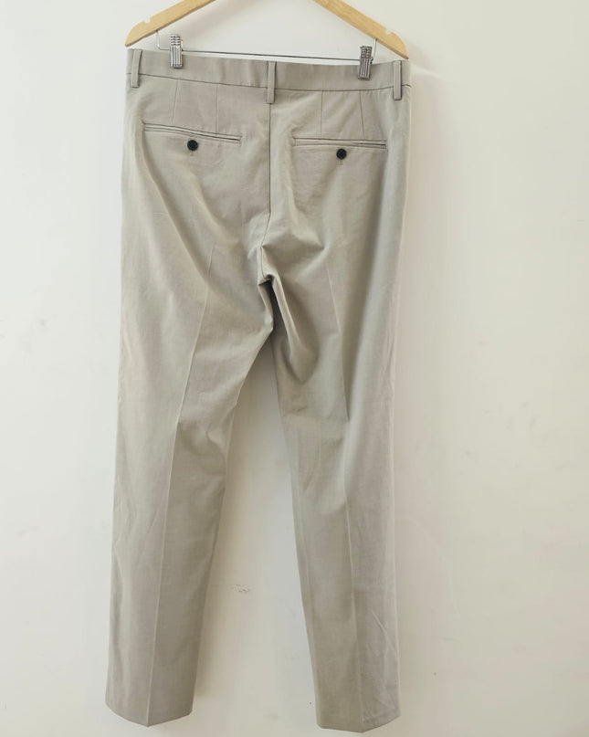 H&M Beige Formal Slim Fit Men's Trousers - L Size