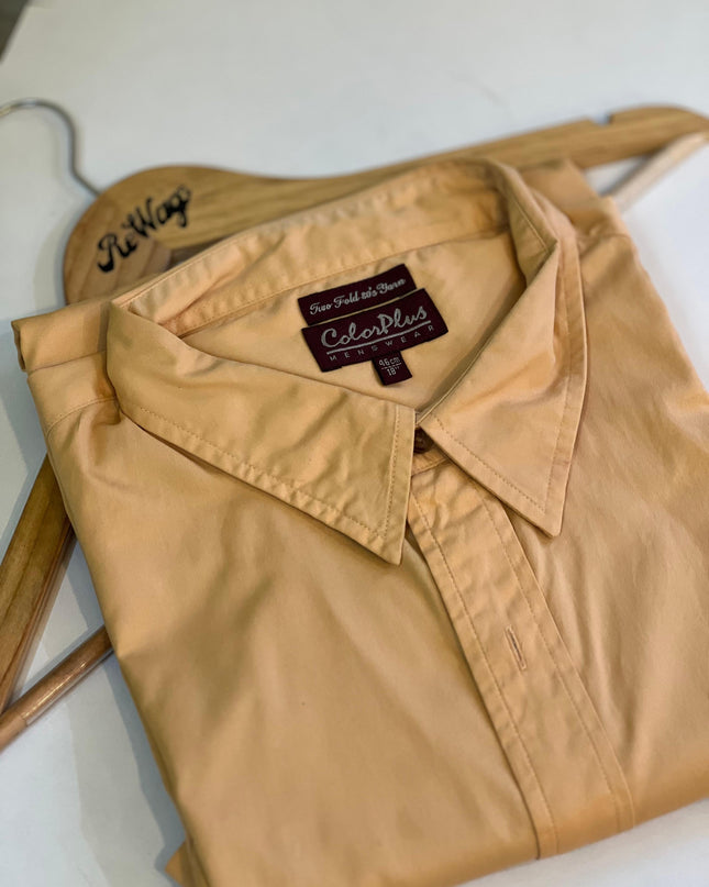 COLORPLUS Men's Half Sleeve Cream Shirt 7XL - Size