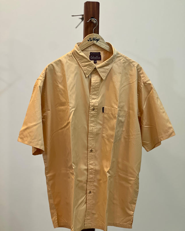 COLORPLUS Men's Half Sleeve Cream Shirt 7XL - Size