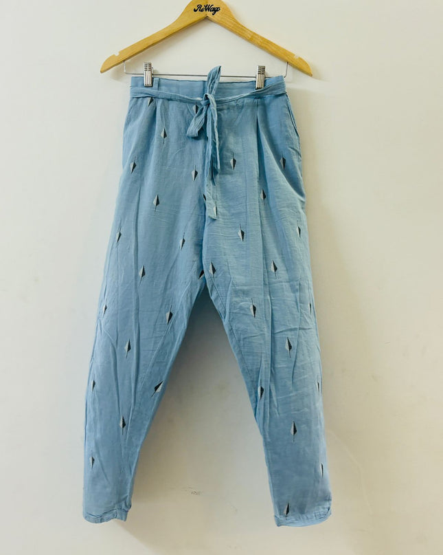 YW Women's Palazzo Blue Pants - S Size