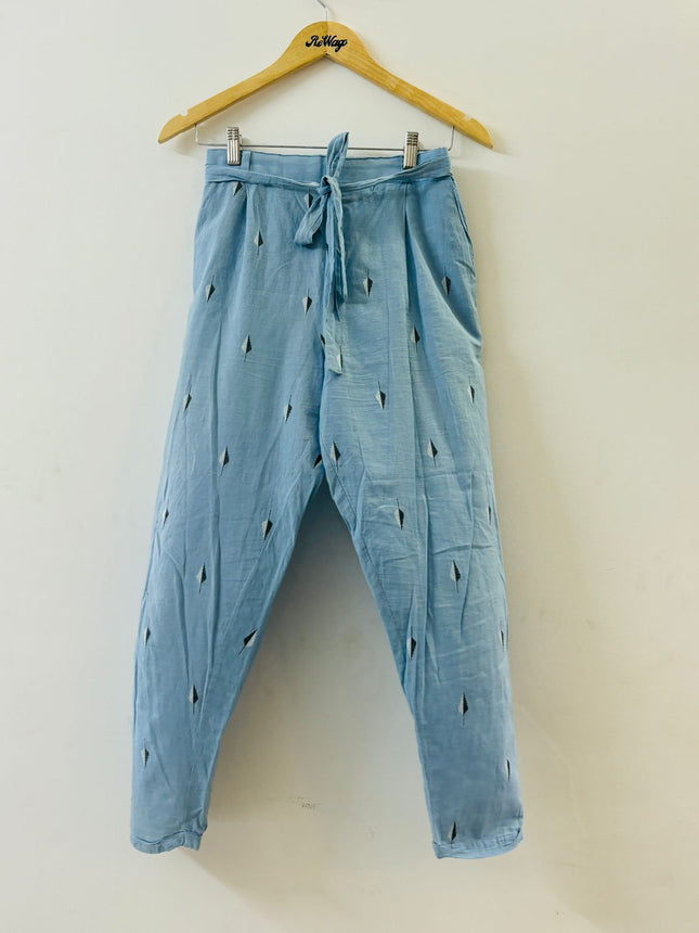 YW Women's Palazzo Blue Pants - S Size