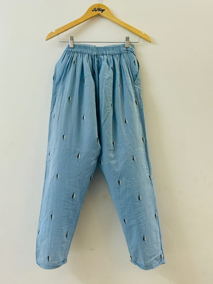YW Women's Palazzo Blue Pants - S Size