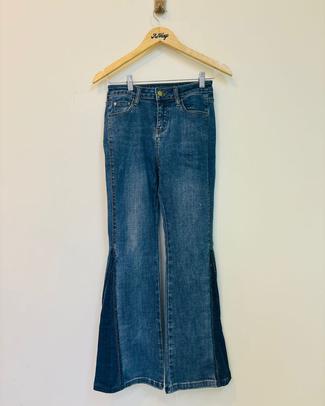 Women's Dark Blue Bootcut Jeans - S Size