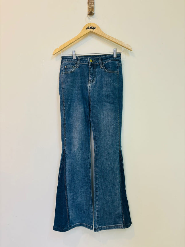 Women's Dark Blue Bootcut Jeans - S Size