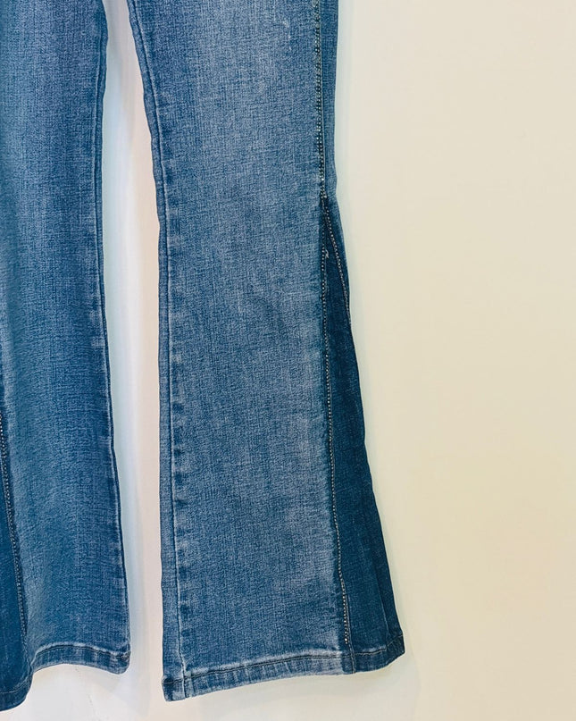 Women's Dark Blue Bootcut Jeans - S Size