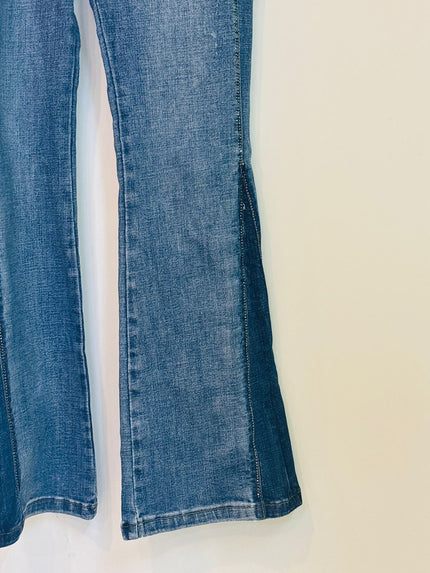 Women's Dark Blue Bootcut Jeans - S Size