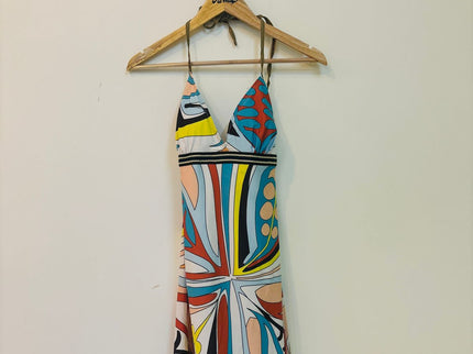 Women's  Beachwear Multicolor Printed Dress - M Size