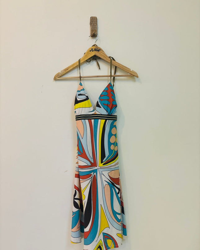 Women's  Beachwear Multicolor Printed Dress - M Size