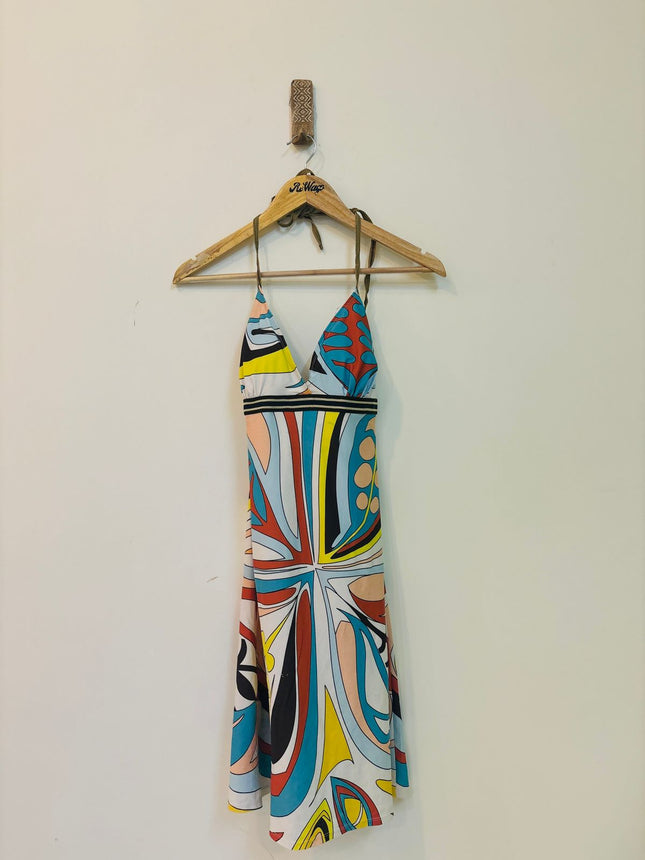 Women's  Beachwear Multicolor Printed Dress - M Size