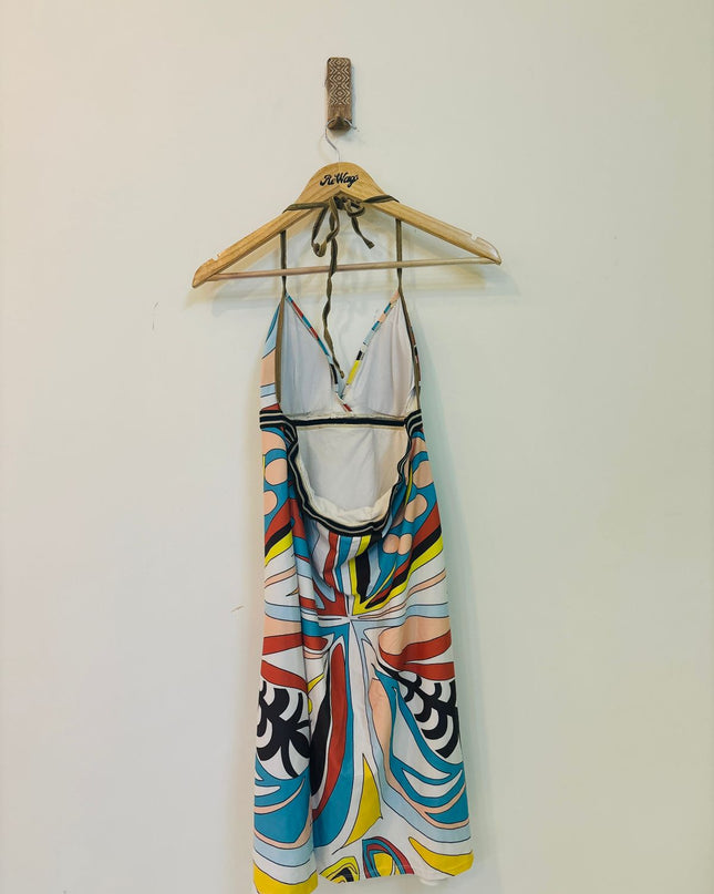 Women's  Beachwear Multicolor Printed Dress - M Size