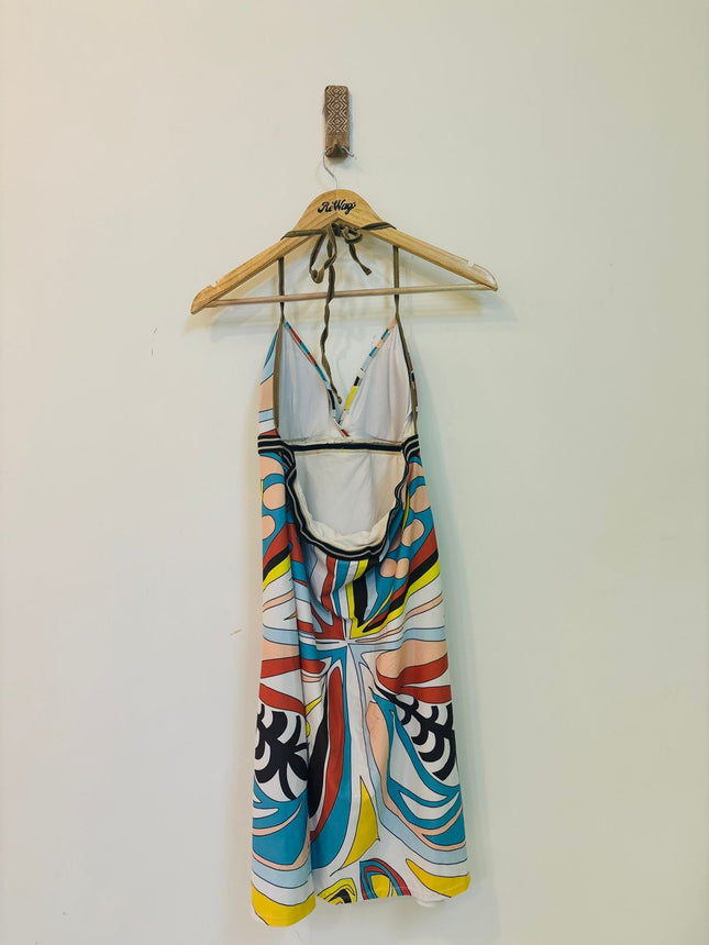 Women's  Beachwear Multicolor Printed Dress - M Size