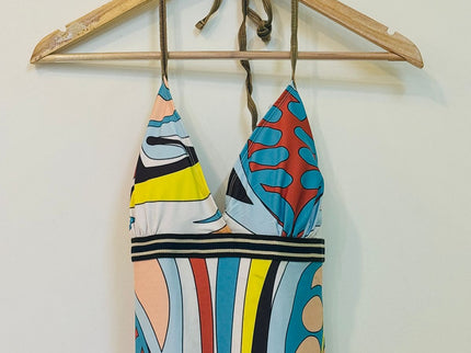 Women's  Beachwear Multicolor Printed Dress - M Size
