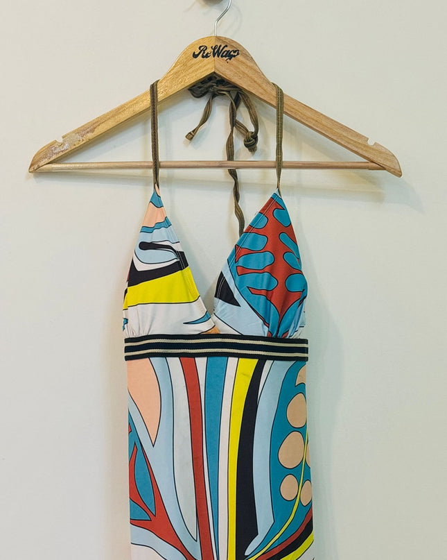 Women's  Beachwear Multicolor Printed Dress - M Size