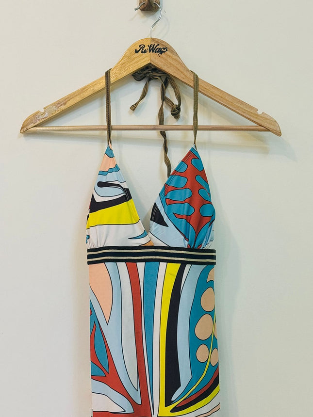 Women's  Beachwear Multicolor Printed Dress - M Size