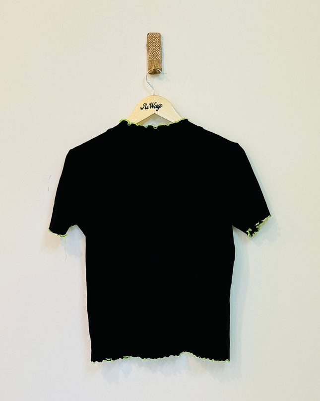 Sassafras Women's Regular Black Top - L Size