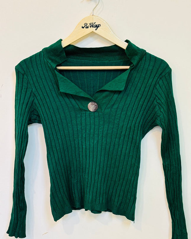 Women's  Full Sleeve Green Top -  S/M Size
