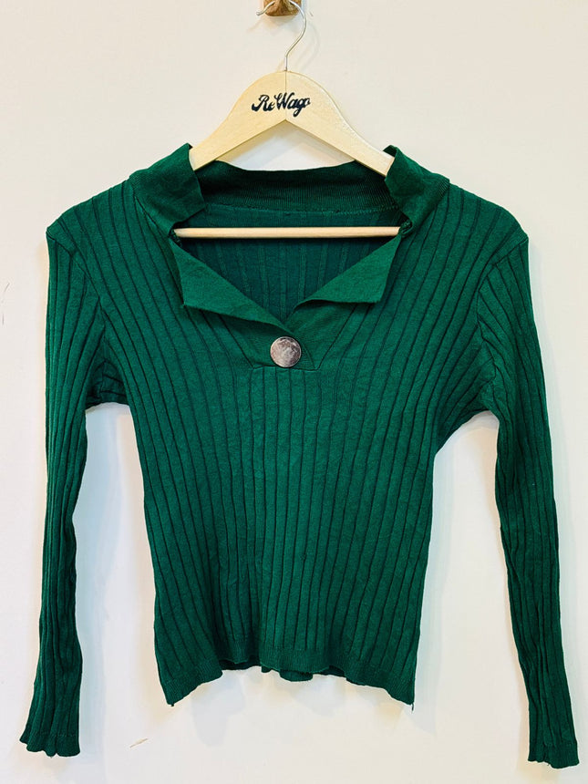 Women's  Full Sleeve Green Top -  S/M Size