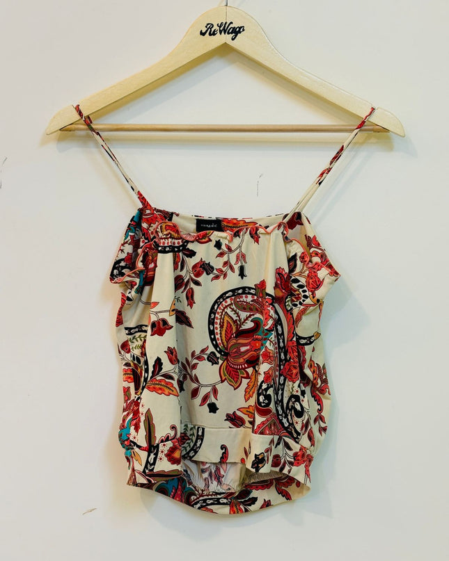 Floral Printed Women's Sleeveless Croptop