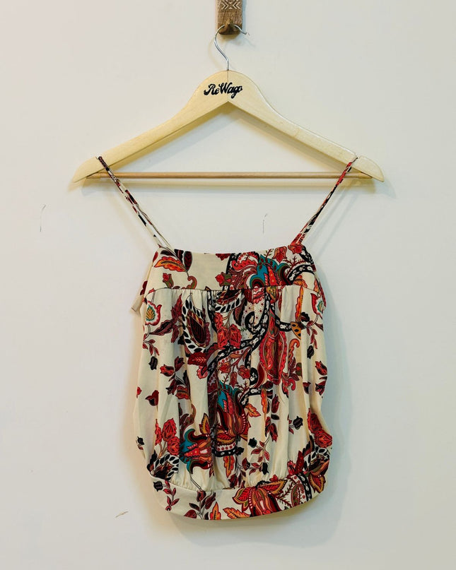 Floral Printed Women's Sleeveless Croptop