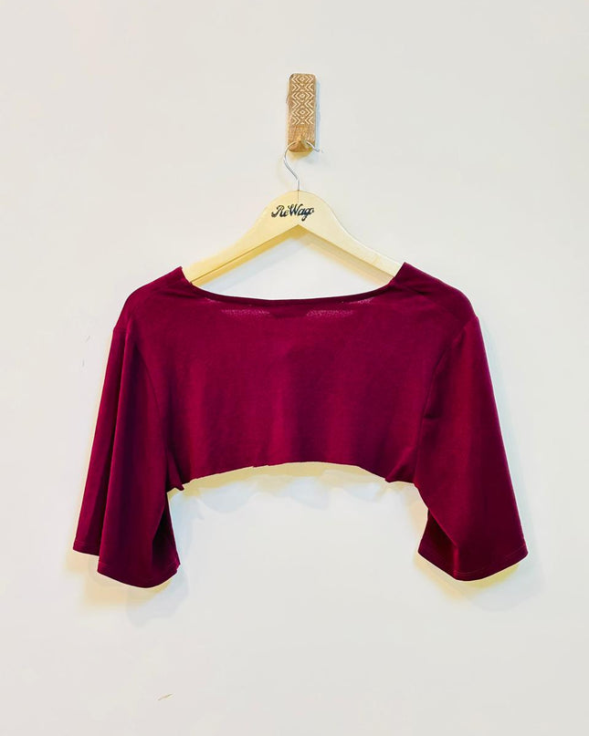 MAX Women's Shrug with Buttons Grape Colour - L Size