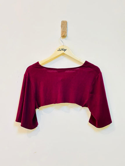 MAX Women's Shrug with Buttons Grape Colour - L Size