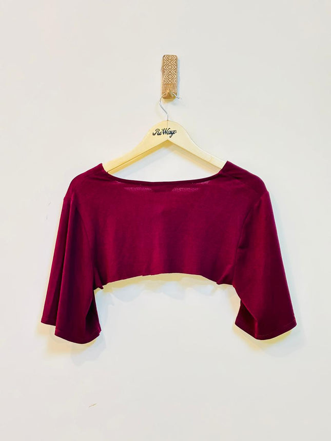 MAX Women's Shrug with Buttons Grape Colour - L Size
