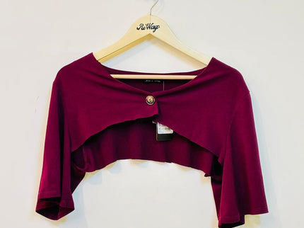 MAX Women's Shrug with Buttons Grape Colour - L Size