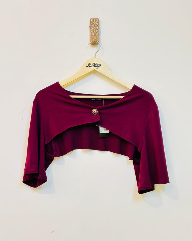 MAX Women's Shrug with Buttons Grape Colour - L Size