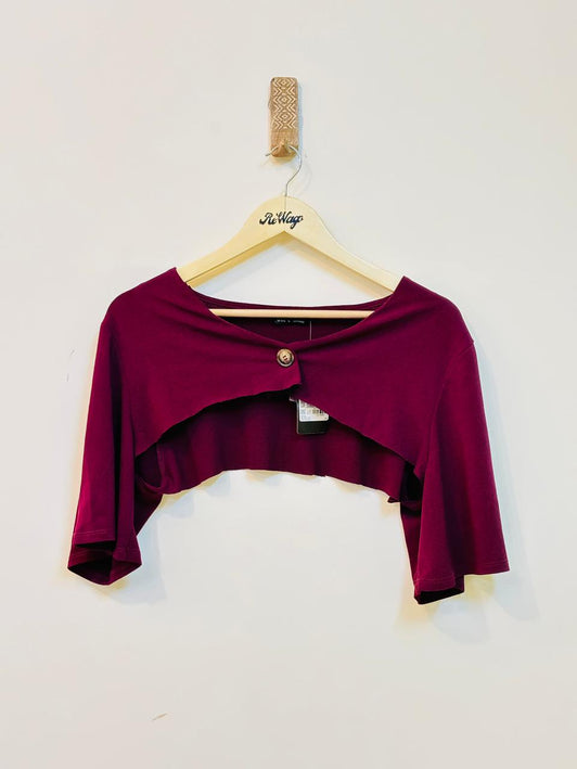 MAX Women's Shrug with Buttons Grape Colour - L Size