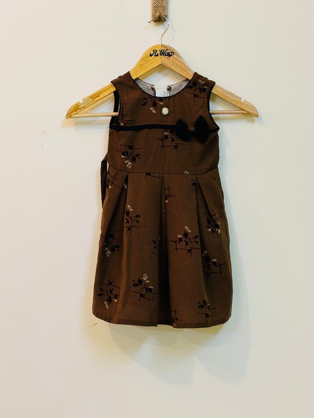 Girl Kids Brown Dress Sleeveless