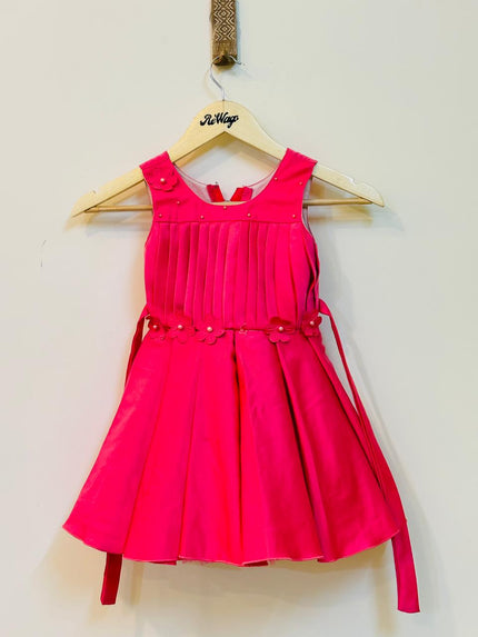 Girl Kids Magenta Colored Dress