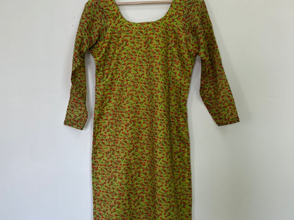 Women's Full Sleeve Green Kurti - M Size