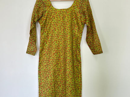 Women's Full Sleeve Green Kurti - M Size