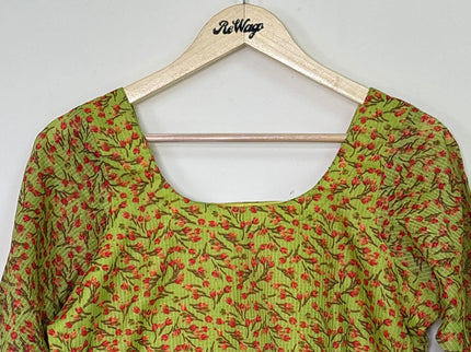 Women's Full Sleeve Green Kurti - M Size