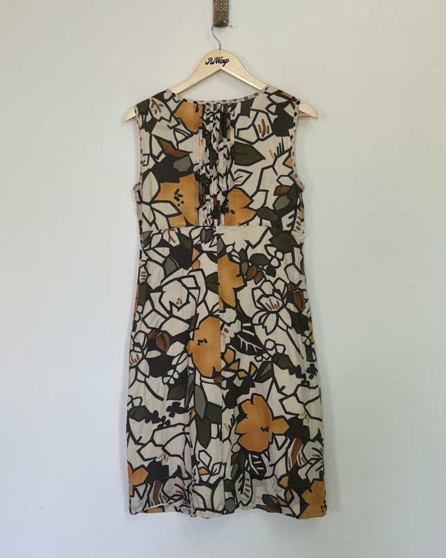 INTREND Women's V-Neck Mid Green Dress - M Size