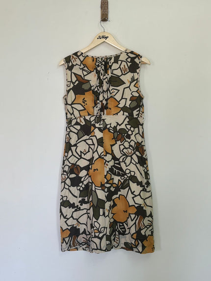 INTREND Women's V-Neck Mid Green Dress - M Size