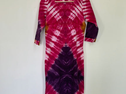 Women's 3/4th Sleeve Pink Cotton Kurti - M Size
