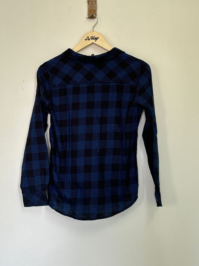 THE ROADSTER Women's Checked Full Sleeve Navy Shirt - M Size