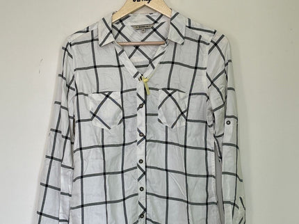 Women's  B&W Checked  White Shirt - M size