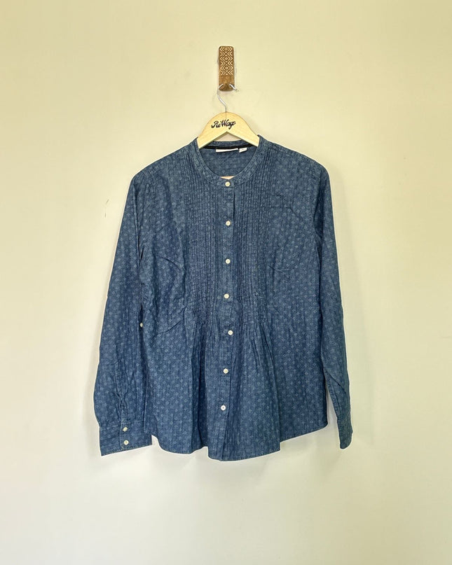 ST.JOHN'S BAY Women's Denim Blue Shirt - L Size